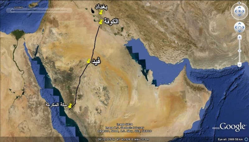 منظر عام لواحة فيد التاريخية على درب الحج الكوفي